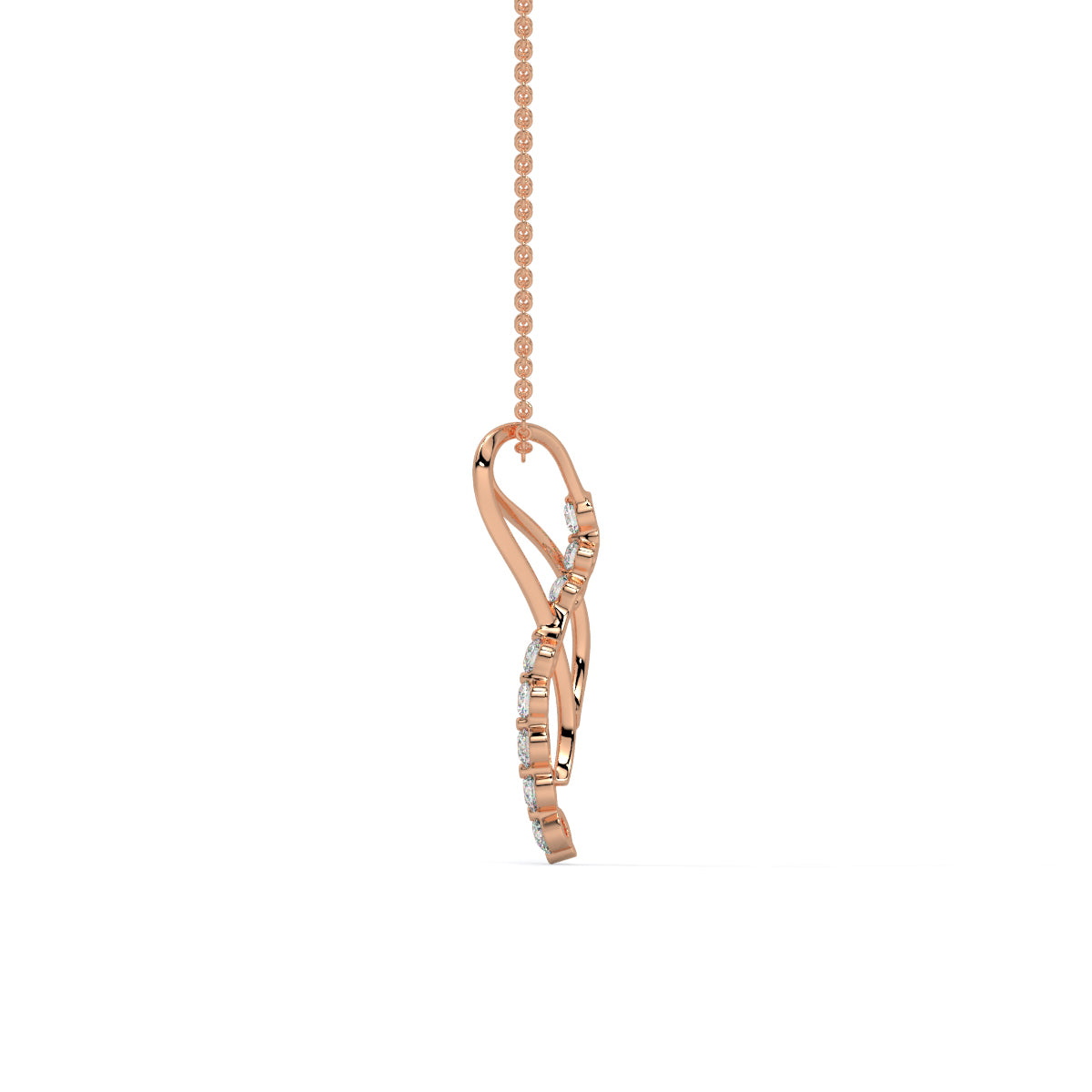 Twisting Diamond Flow Pendant
