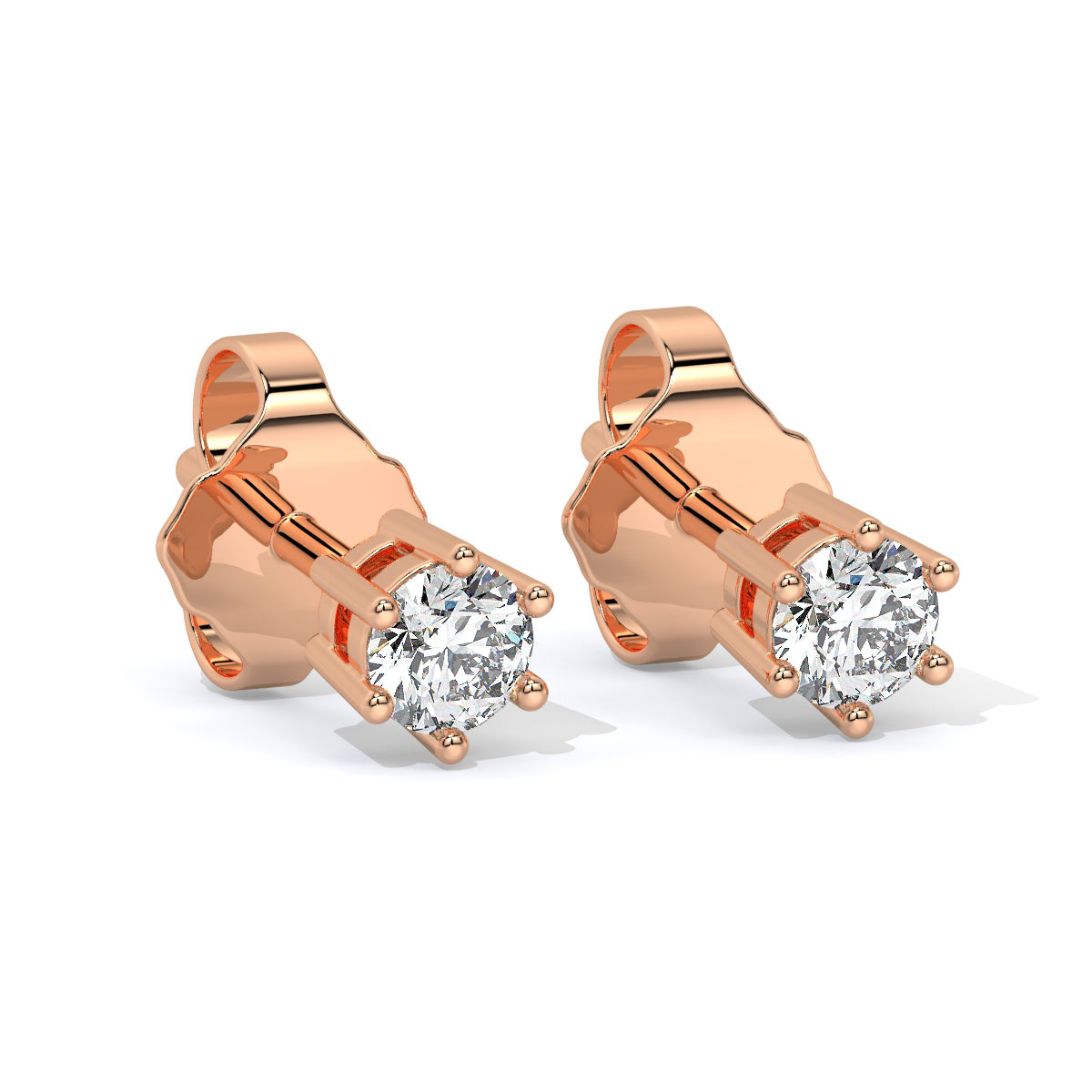 Classic Round-Cut Diamond Studs
