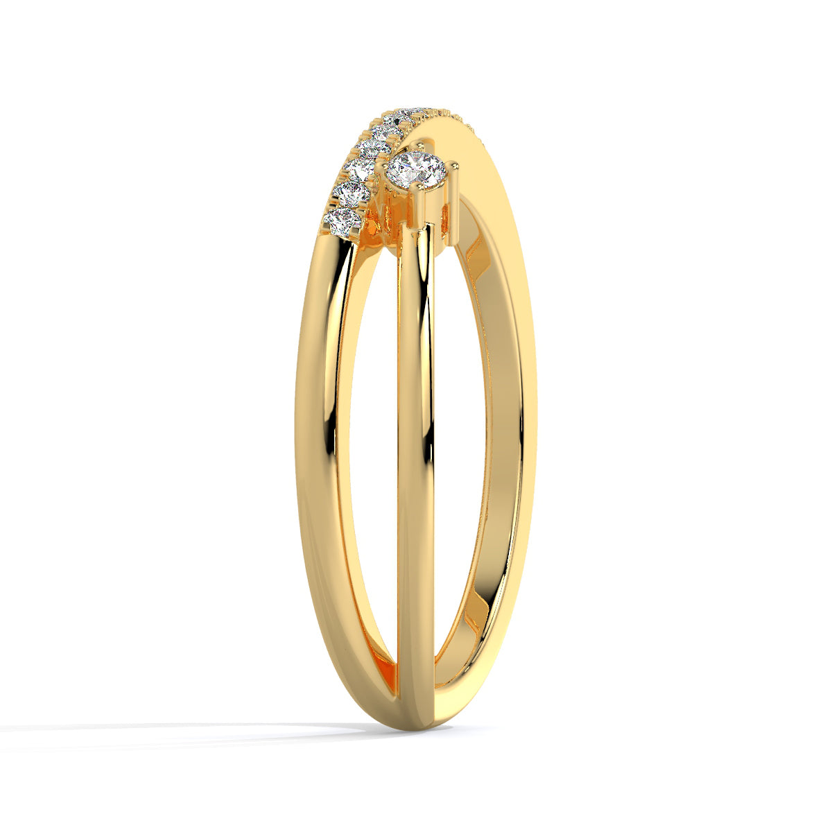 Criss-Cross Charm Diamond Ring