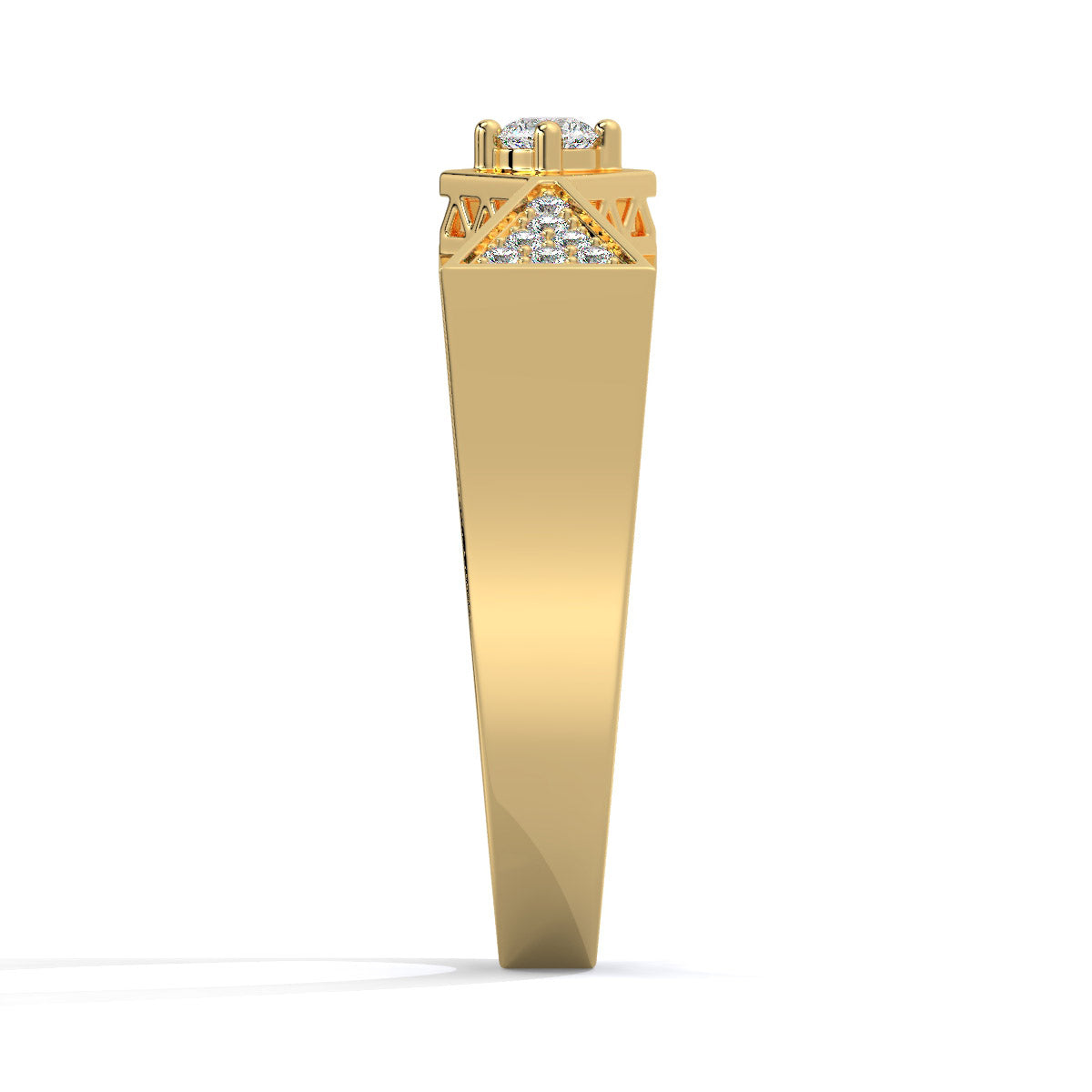 GeoLuxe Tri-Shape Men's Diamond Ring