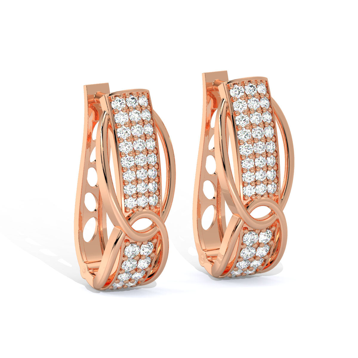 Timeless Twist Diamond Hoops