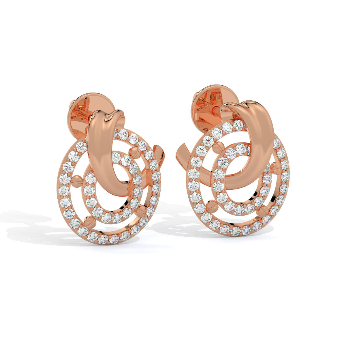Whirling Grace Diamond Studs