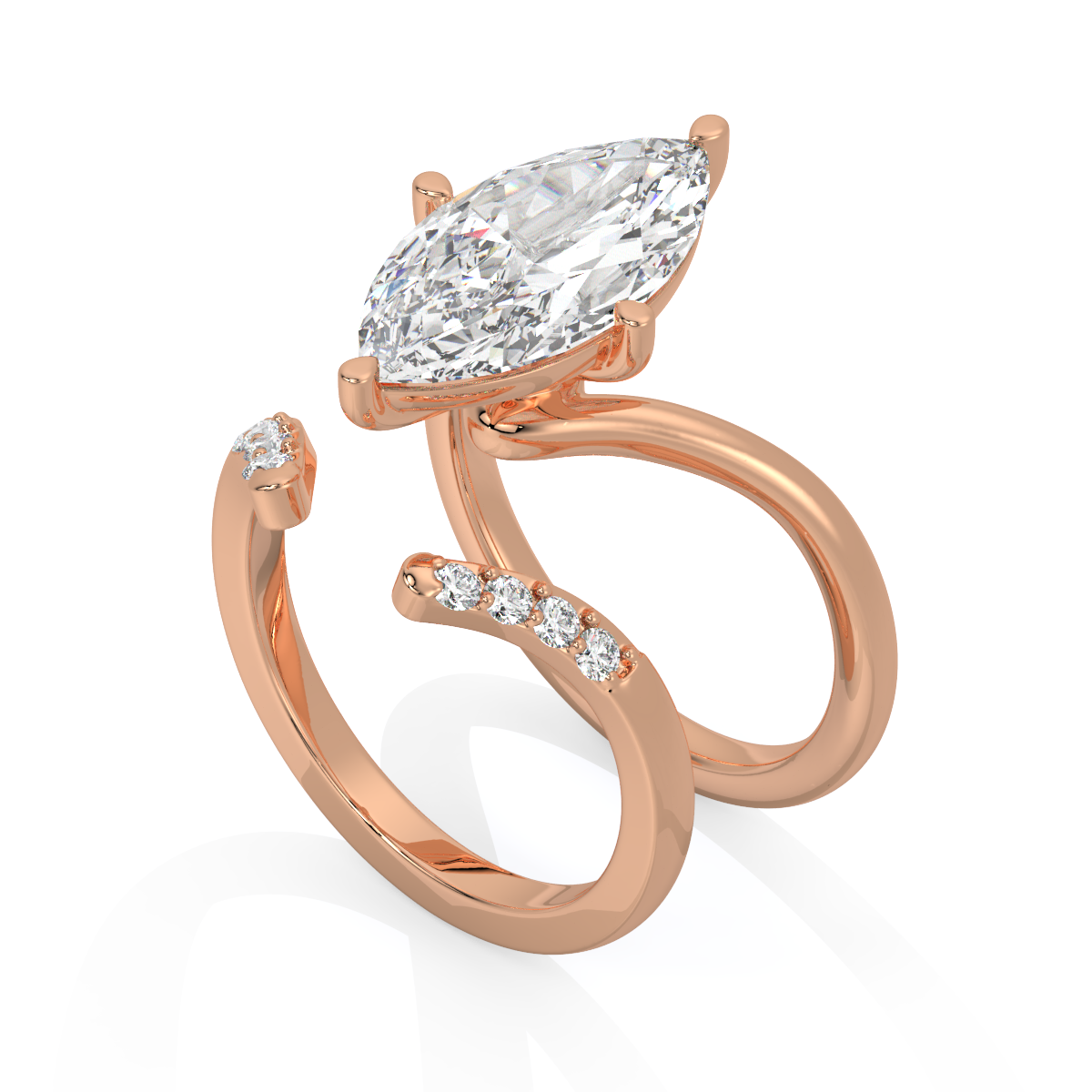 The Marquise Bypass Diamond Ring