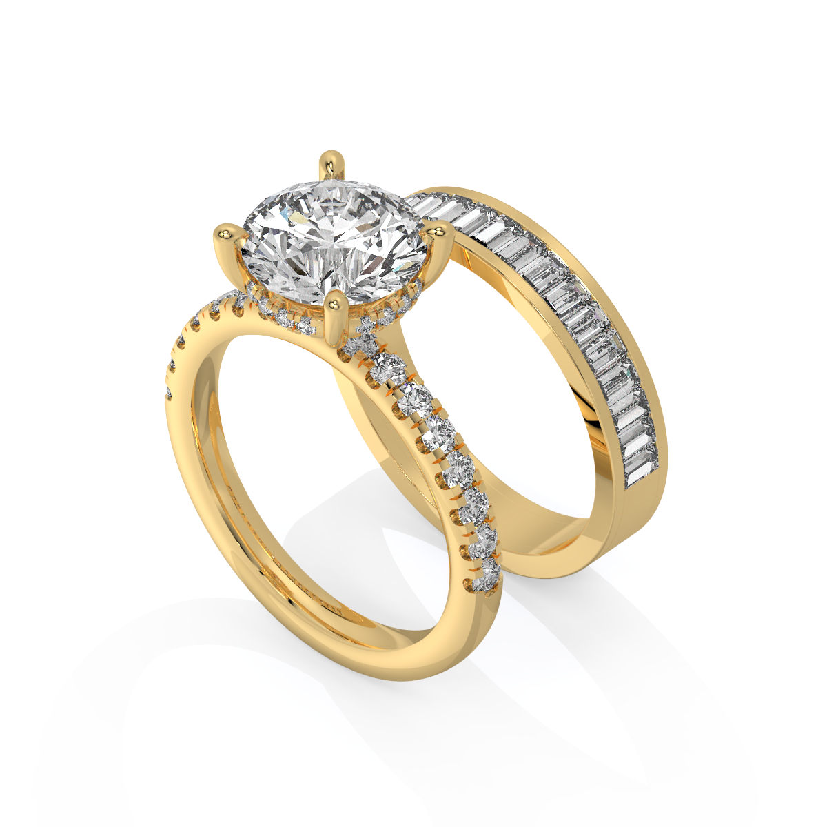 Crownlight Duo Bridal Bypass Ring