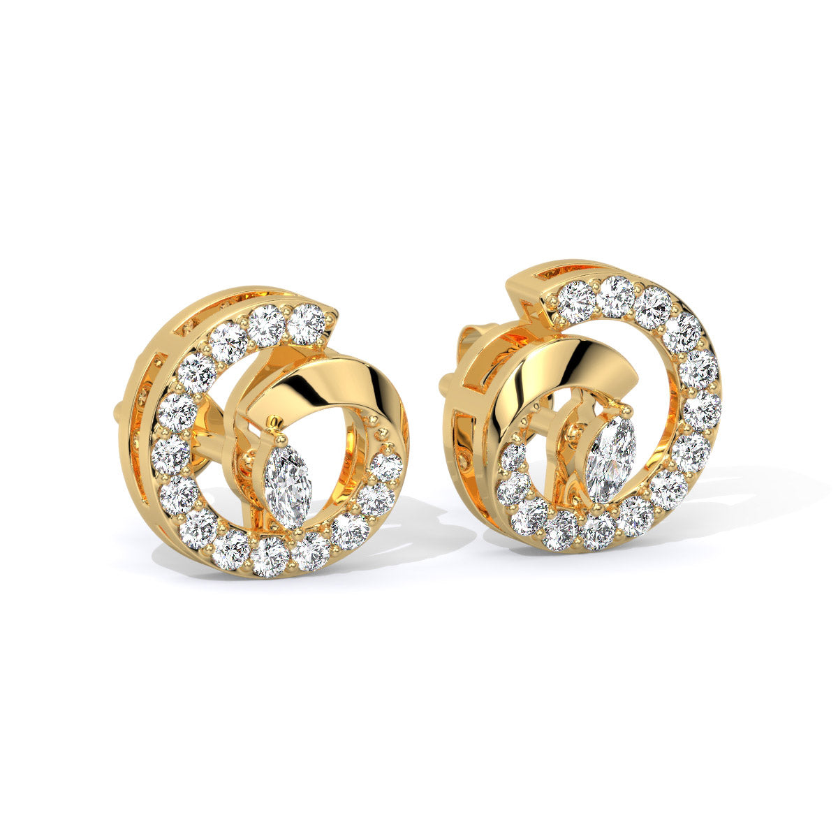 Seraphine Loop Sparkling Diamond Studs