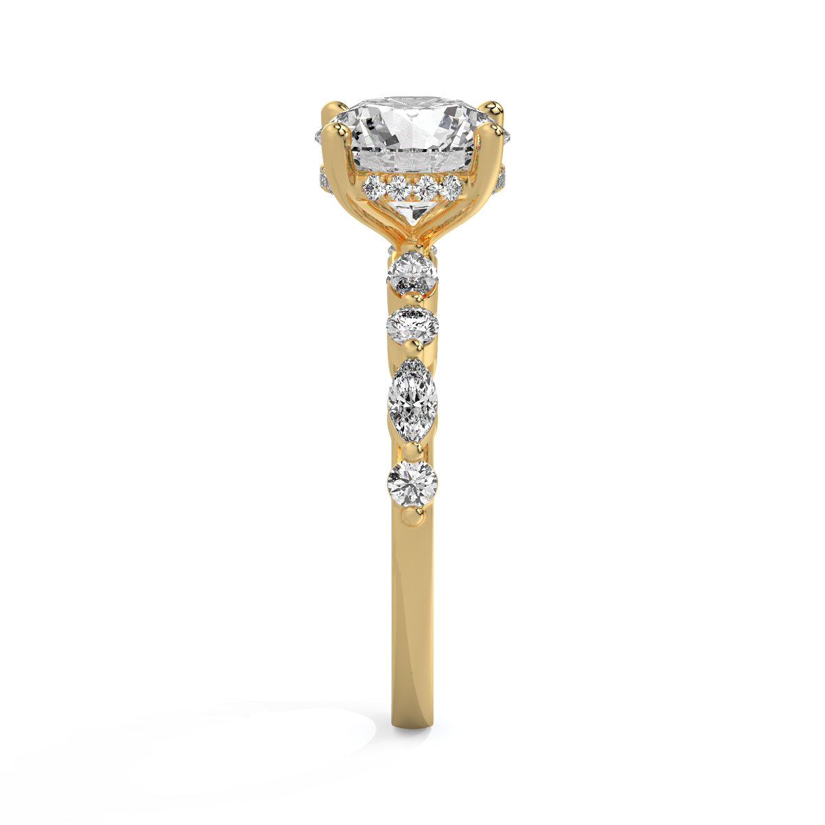 Opaline Bud Diamond Ring