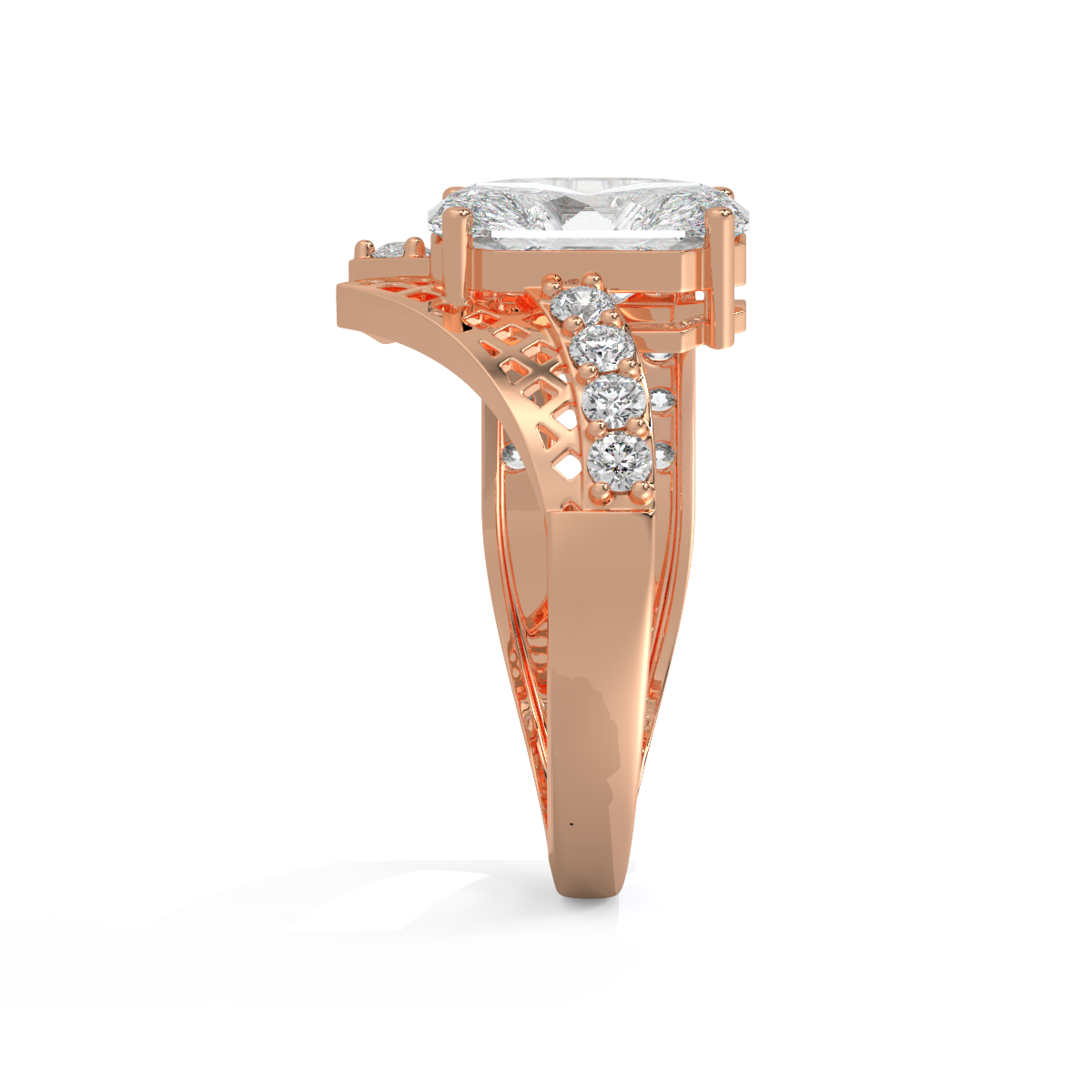 Old Mine Cut Diamond Ring