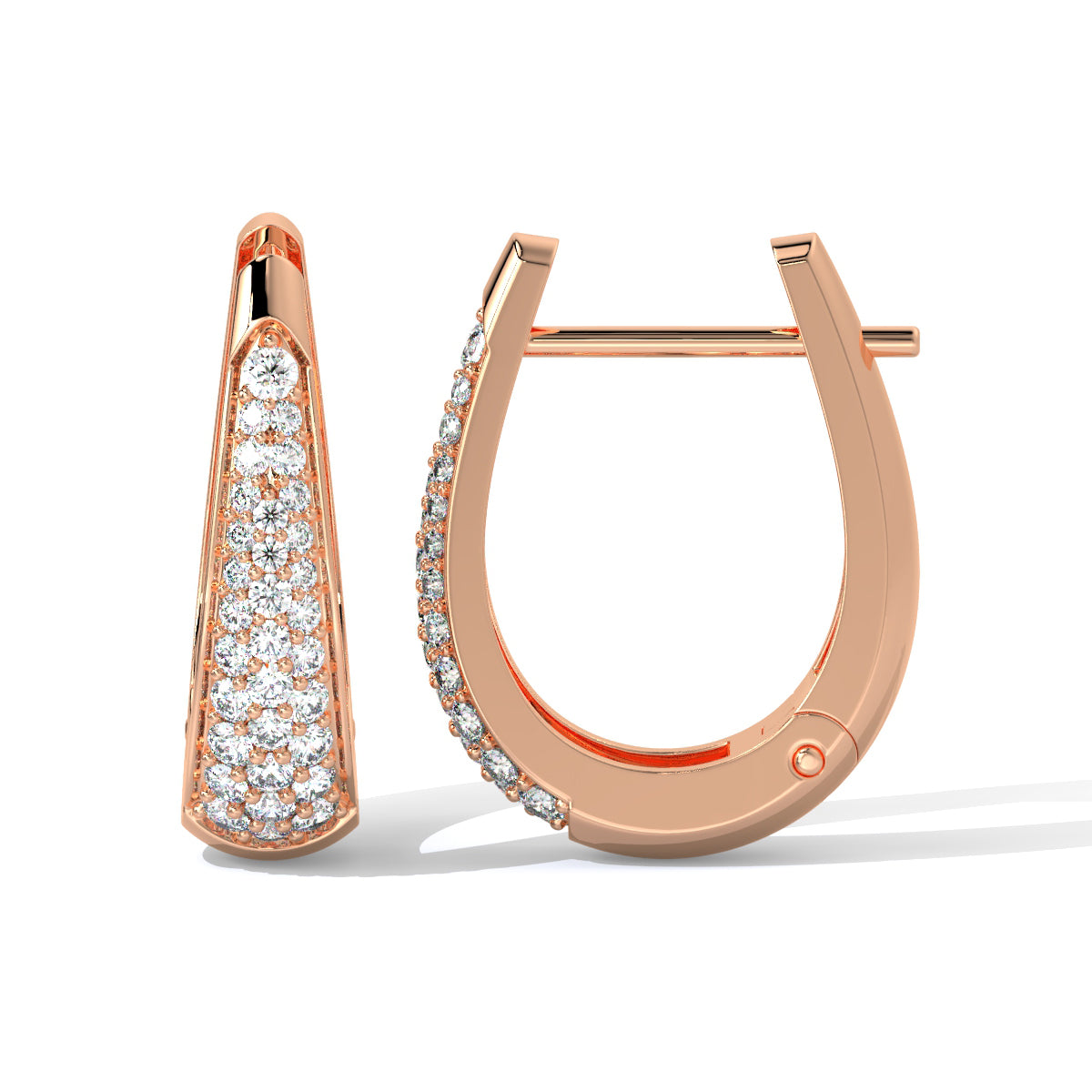 Tapered Diamond Hoops