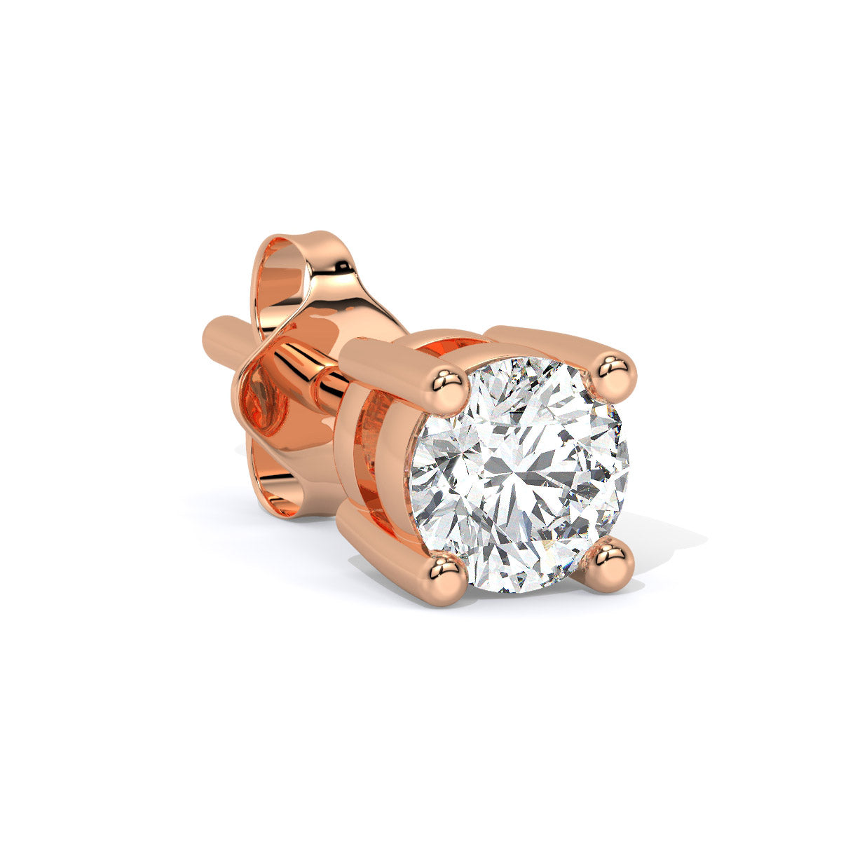 Shining Solitaire Men's Diamond Stud