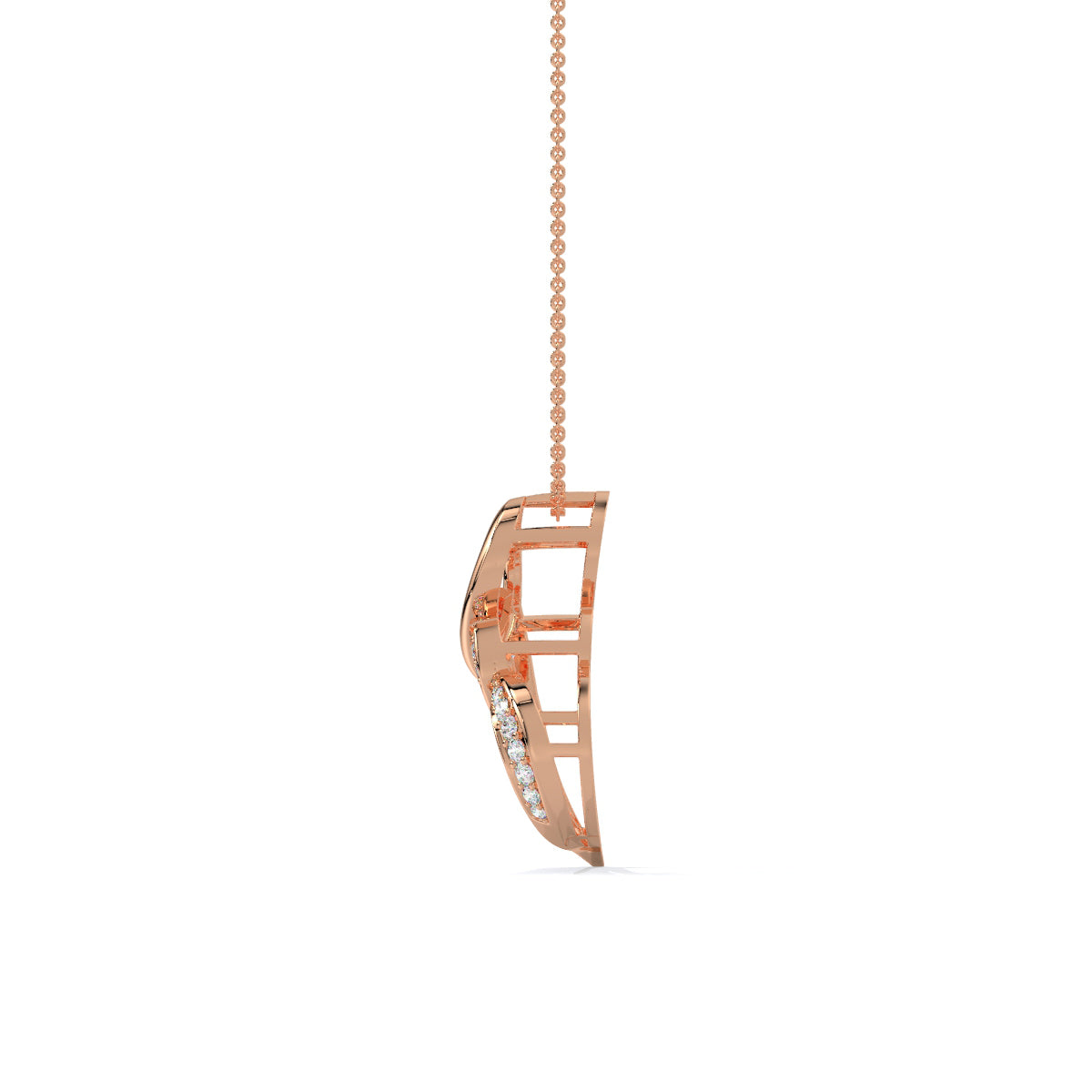 Elegant Heart Diamond Pendant