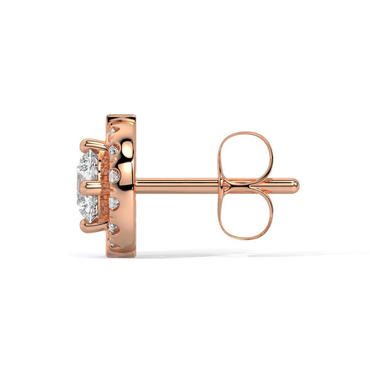 Solara Crown Men's Diamond Circle Stud