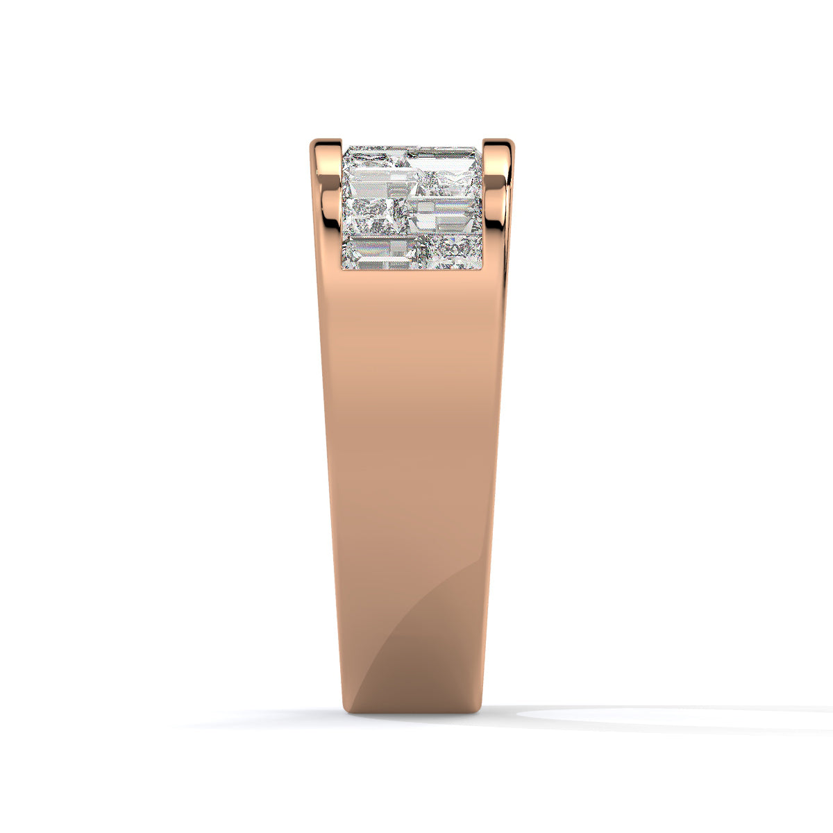 Elegant Diamond Channel-Set Men's Ring