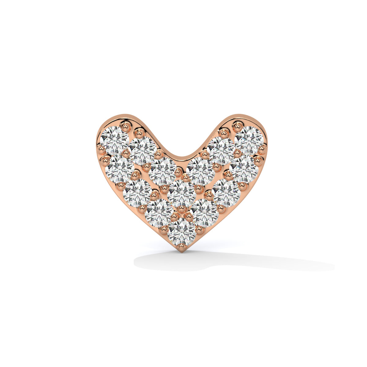 HeartGlow Diamond Nose Pin