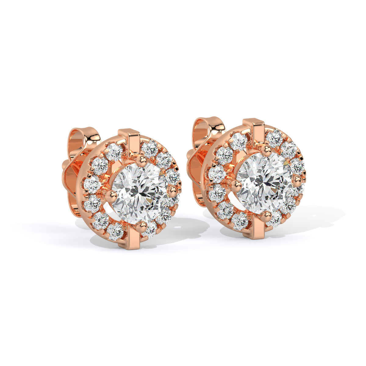 Solara Crown Diamond Circle Studs