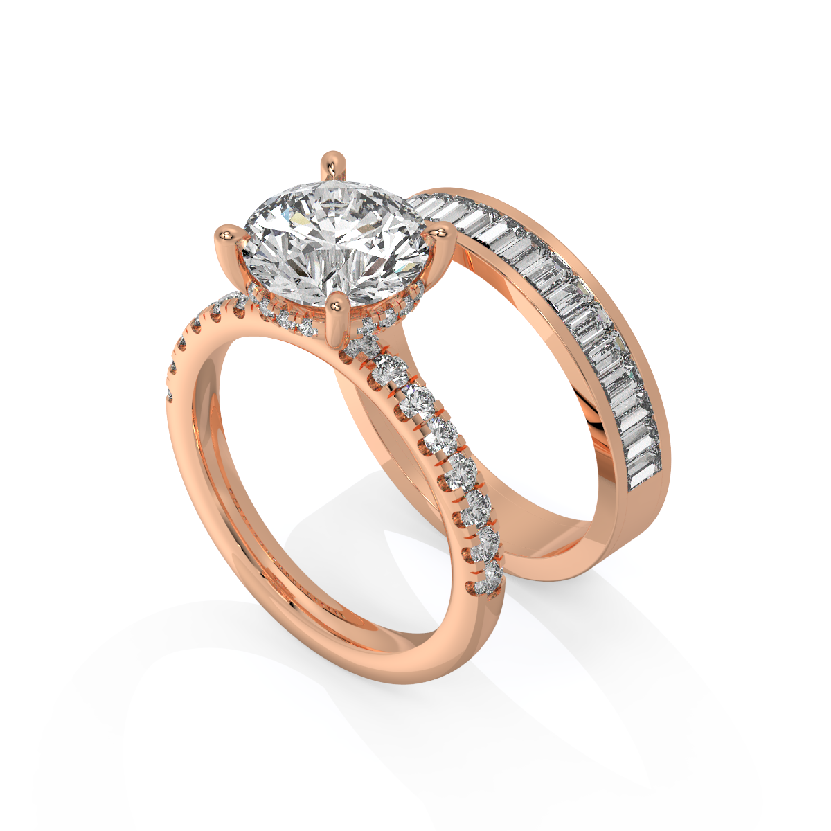 Crownlight Duo Bridal Bypass Ring