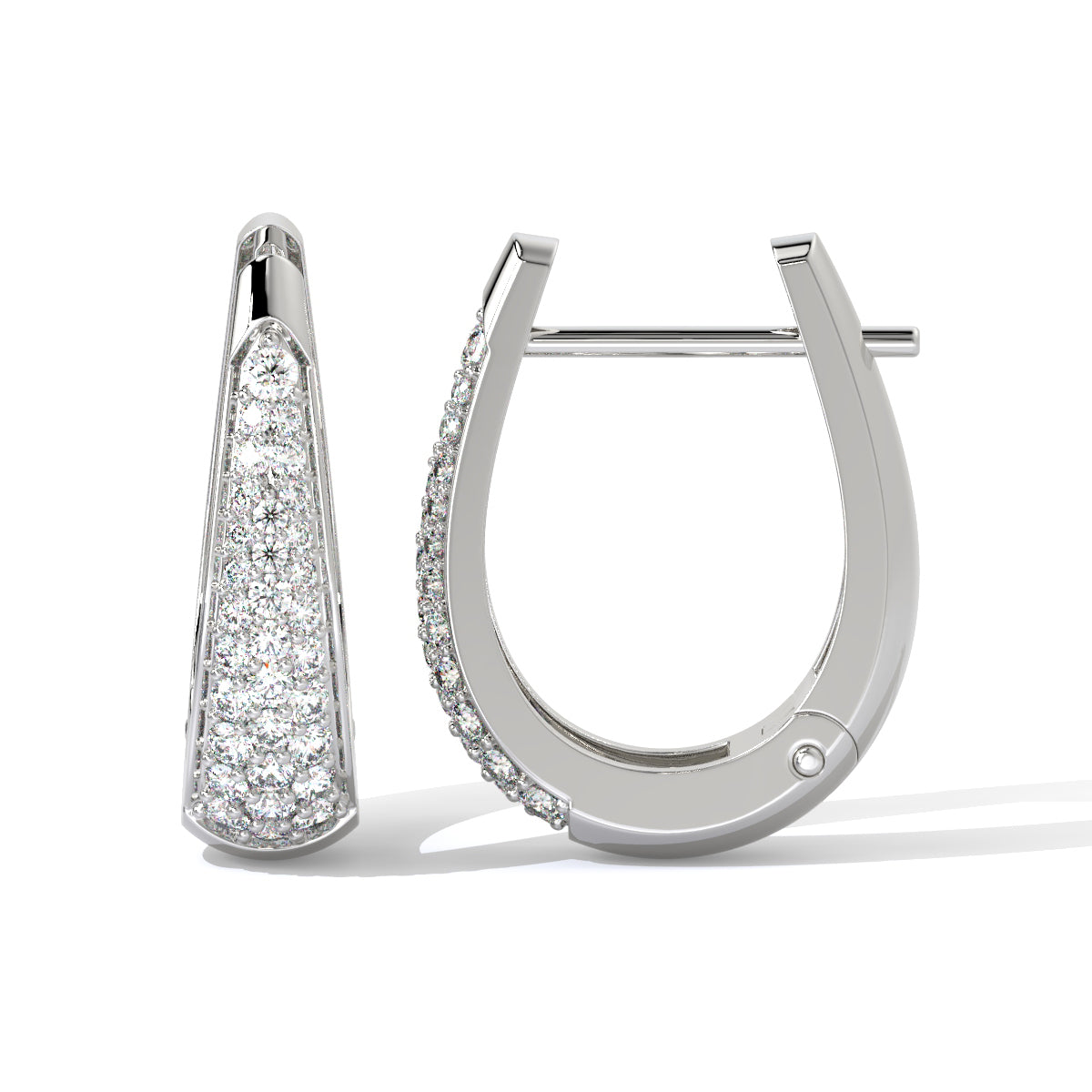 Tapered Diamond Hoops