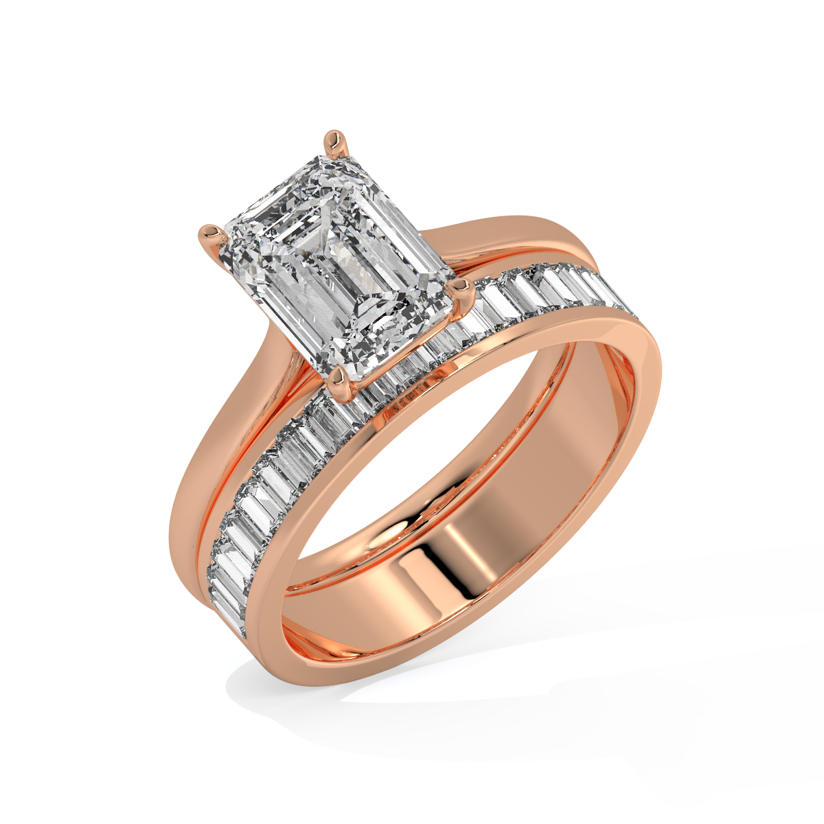 Royale Pathway Emerald-Cut Bypass Ring
