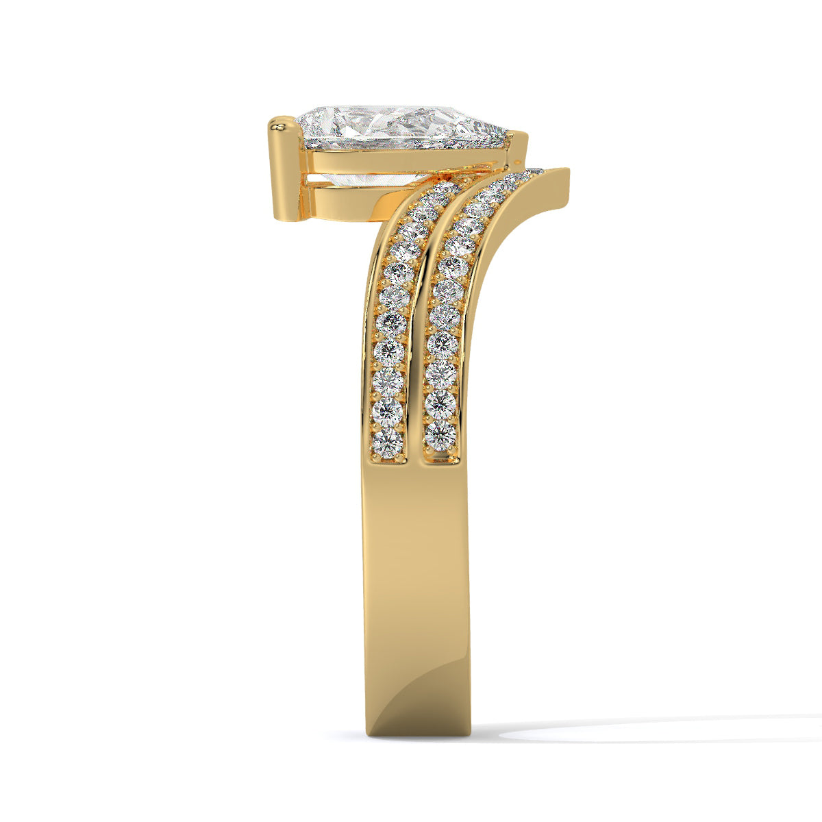 Exquisite Pear-Cut Diamond Ring