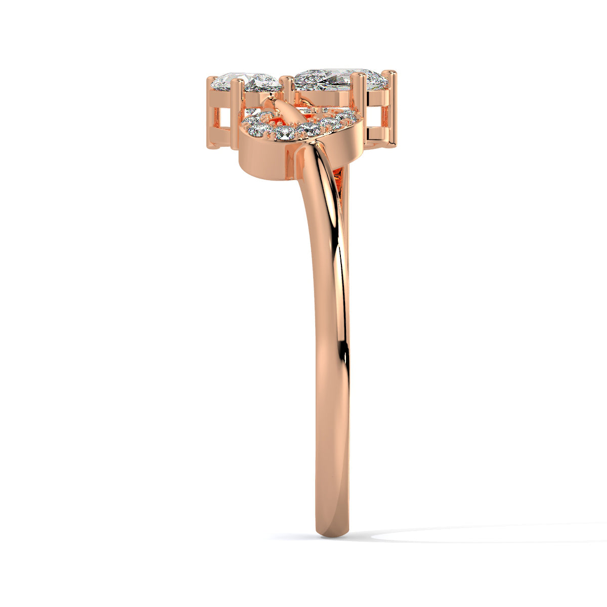 Flora Glint Petal Diamond Ring
