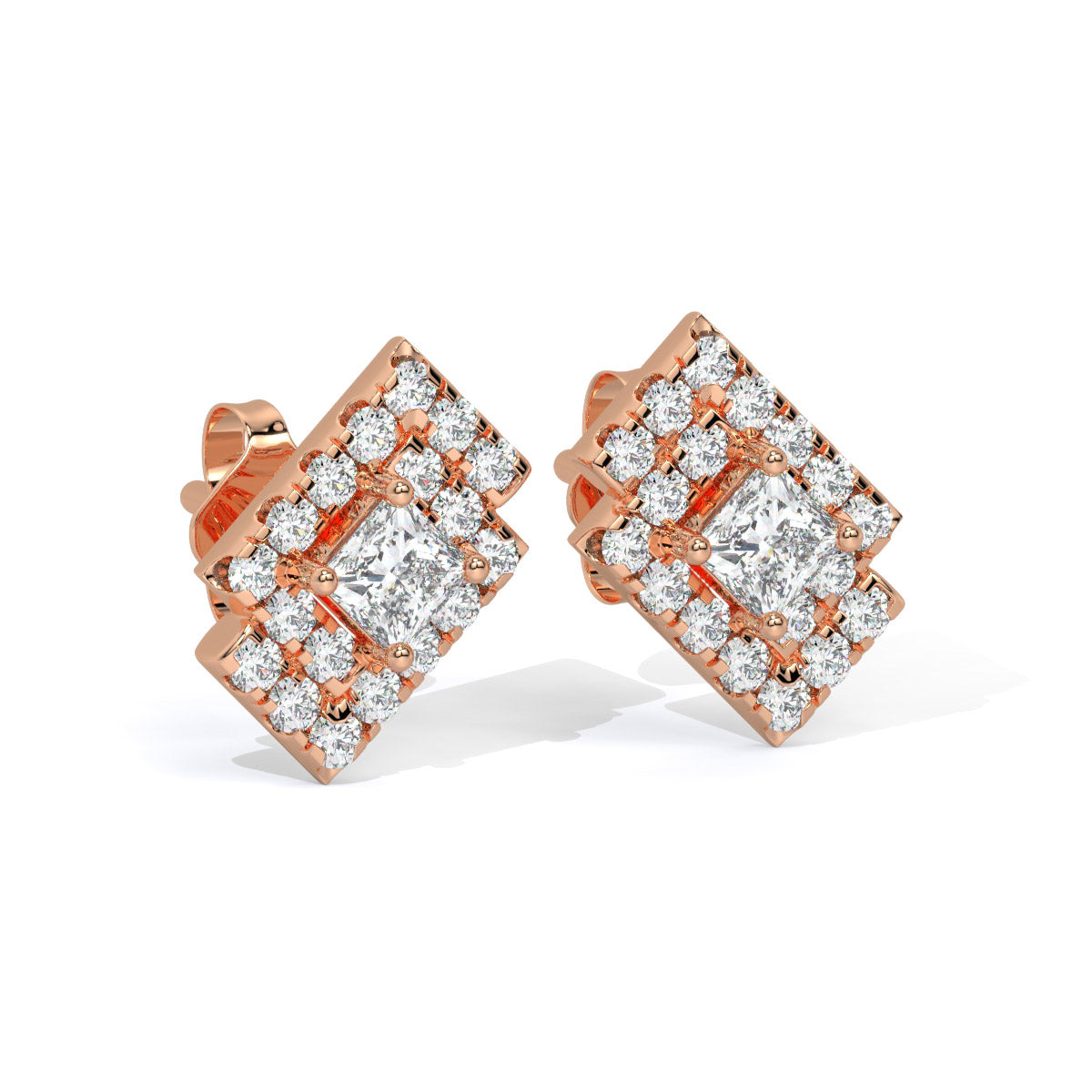 Solaris Frame Diamond Studs