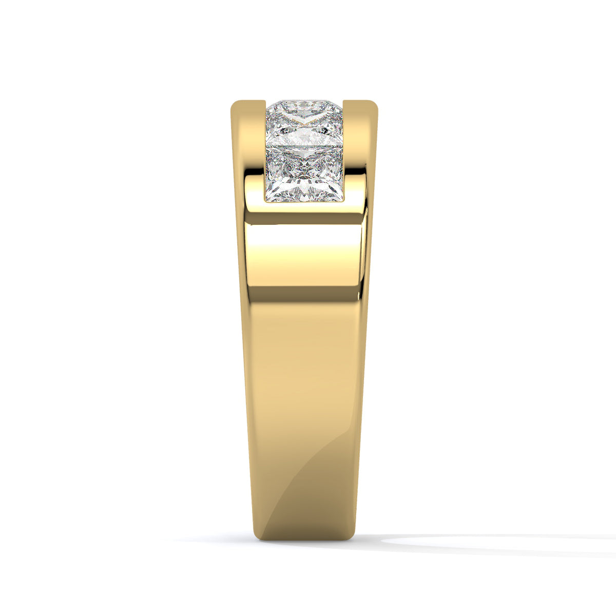 Princess-Cut Diamond Channel-Set Men's Ring