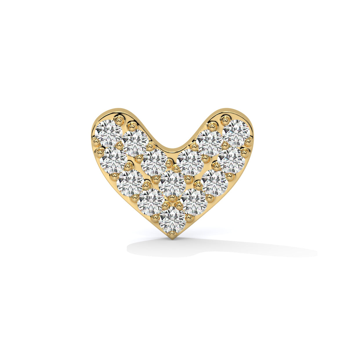 HeartGlow Diamond Nose Pin