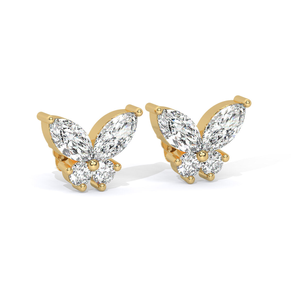 Fluttera Diamond Butterfly Studs