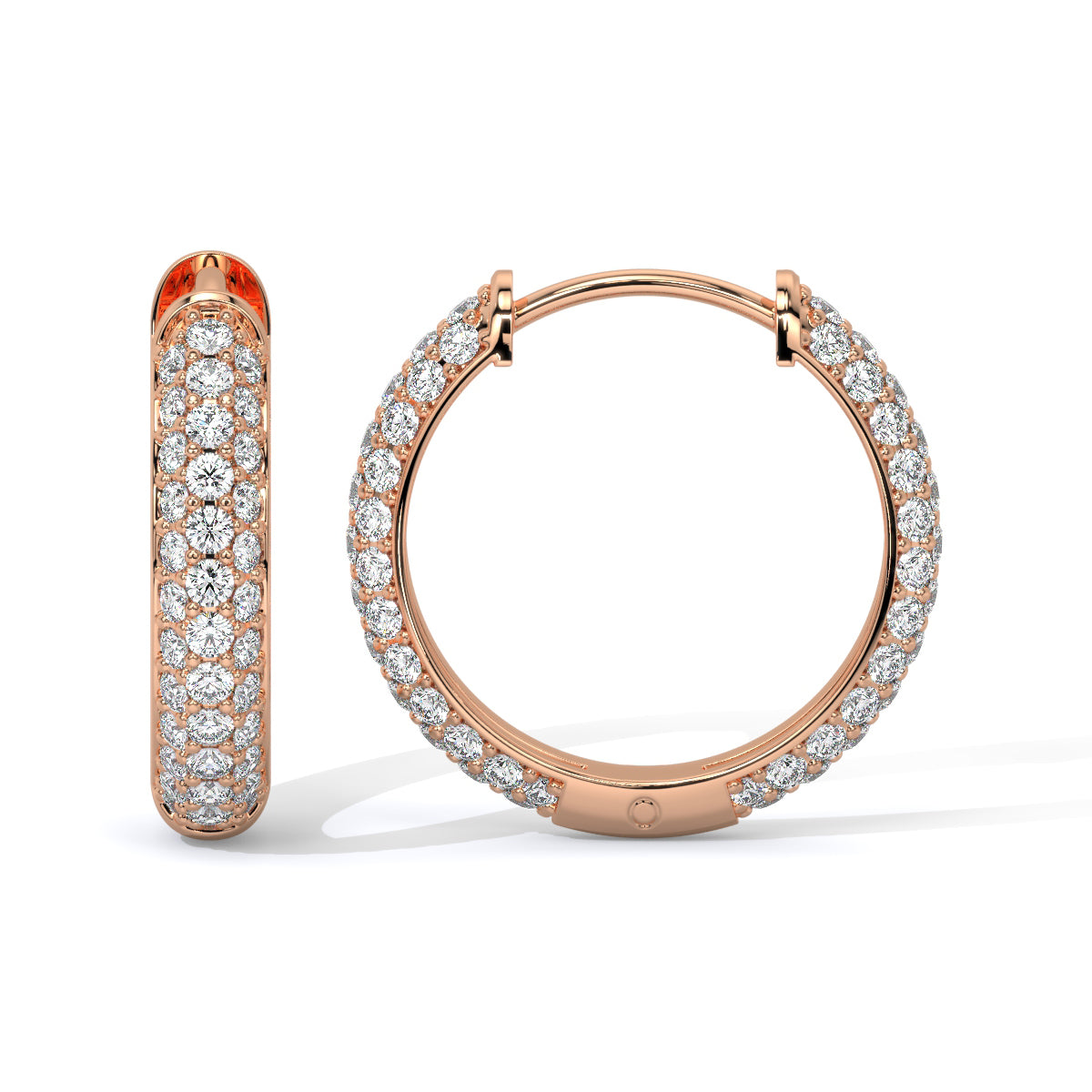 Auric Loop Diamond Hoops