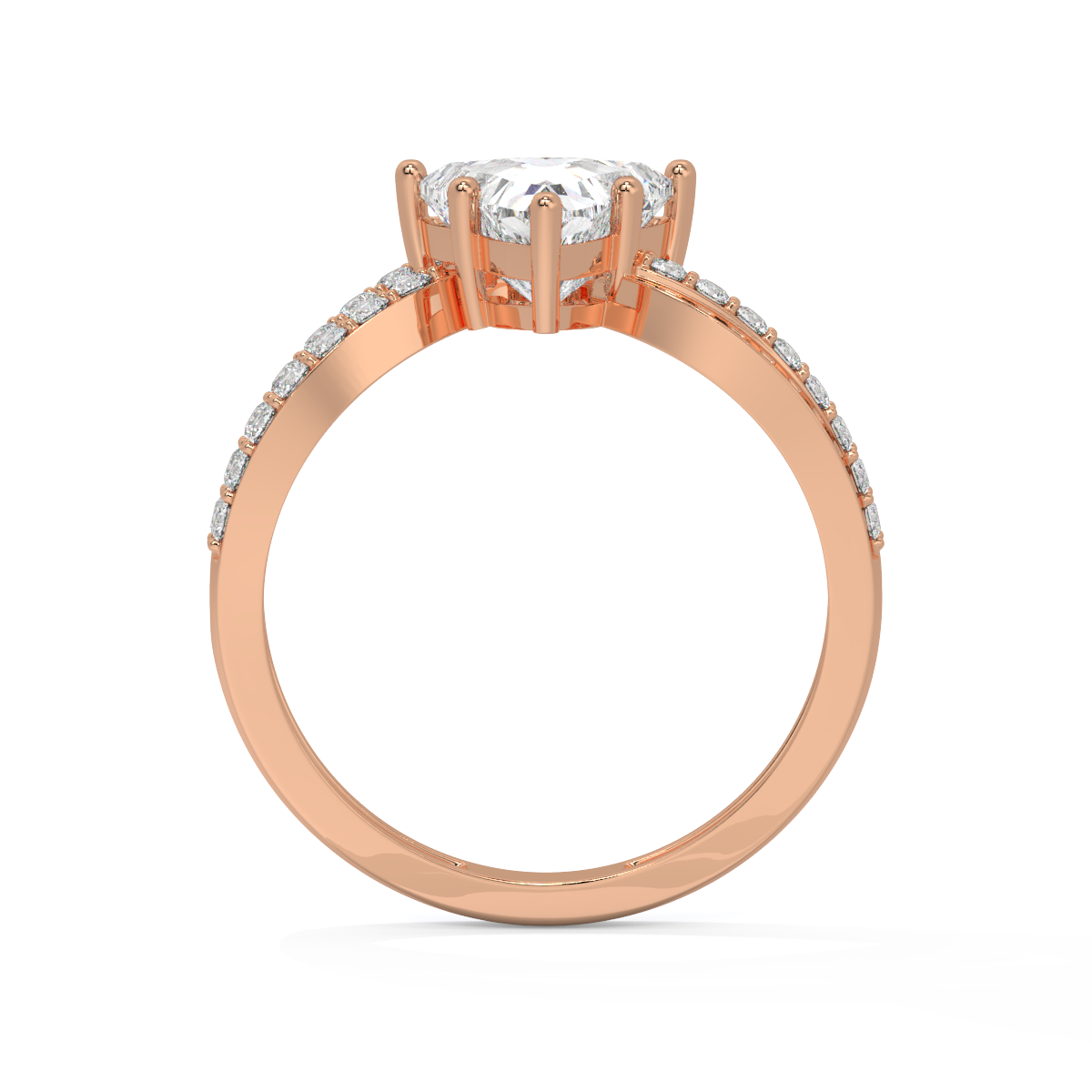 Lotus-Cut Diamond Ring