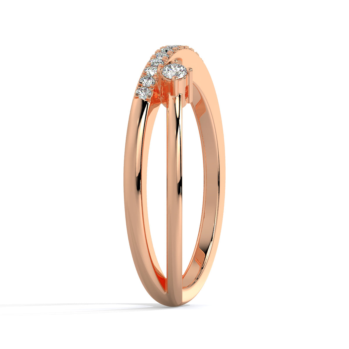 Criss-Cross Charm Diamond Ring