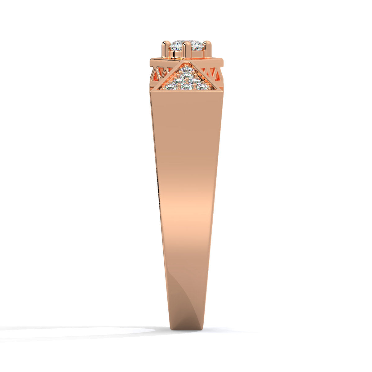 GeoLuxe Tri-Shape Men's Diamond Ring