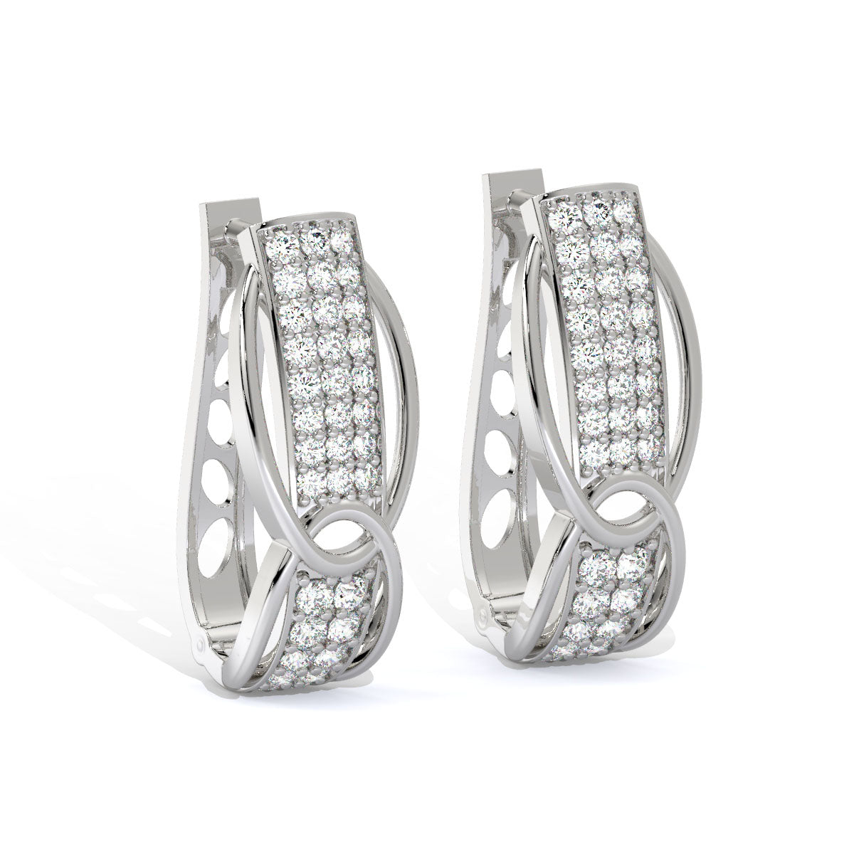 Timeless Twist Diamond Hoops