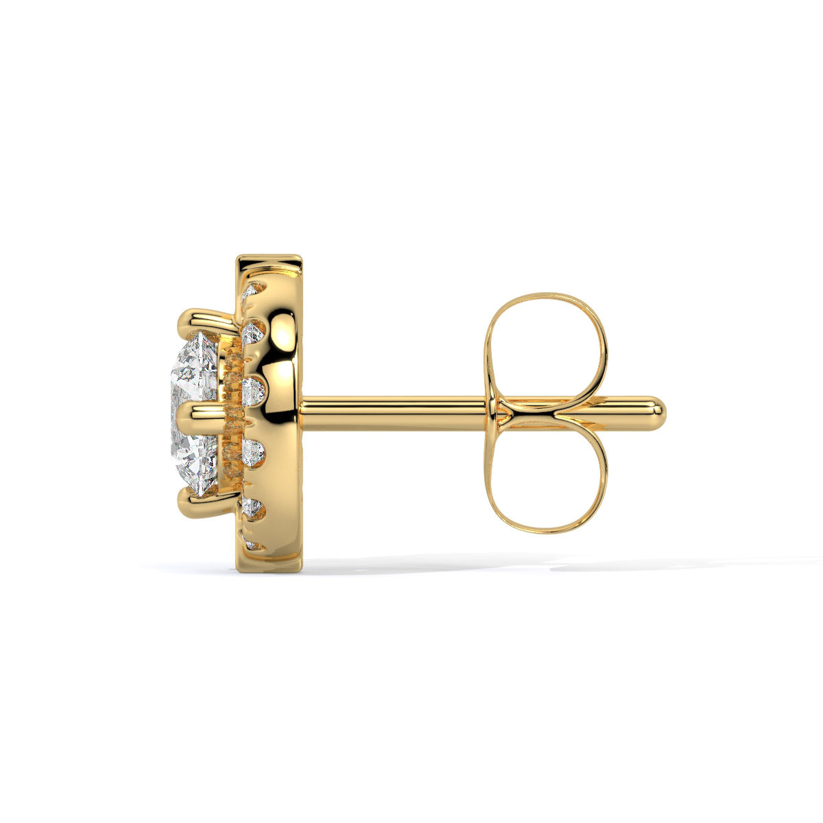 Solara Crown Men's Diamond Circle Stud