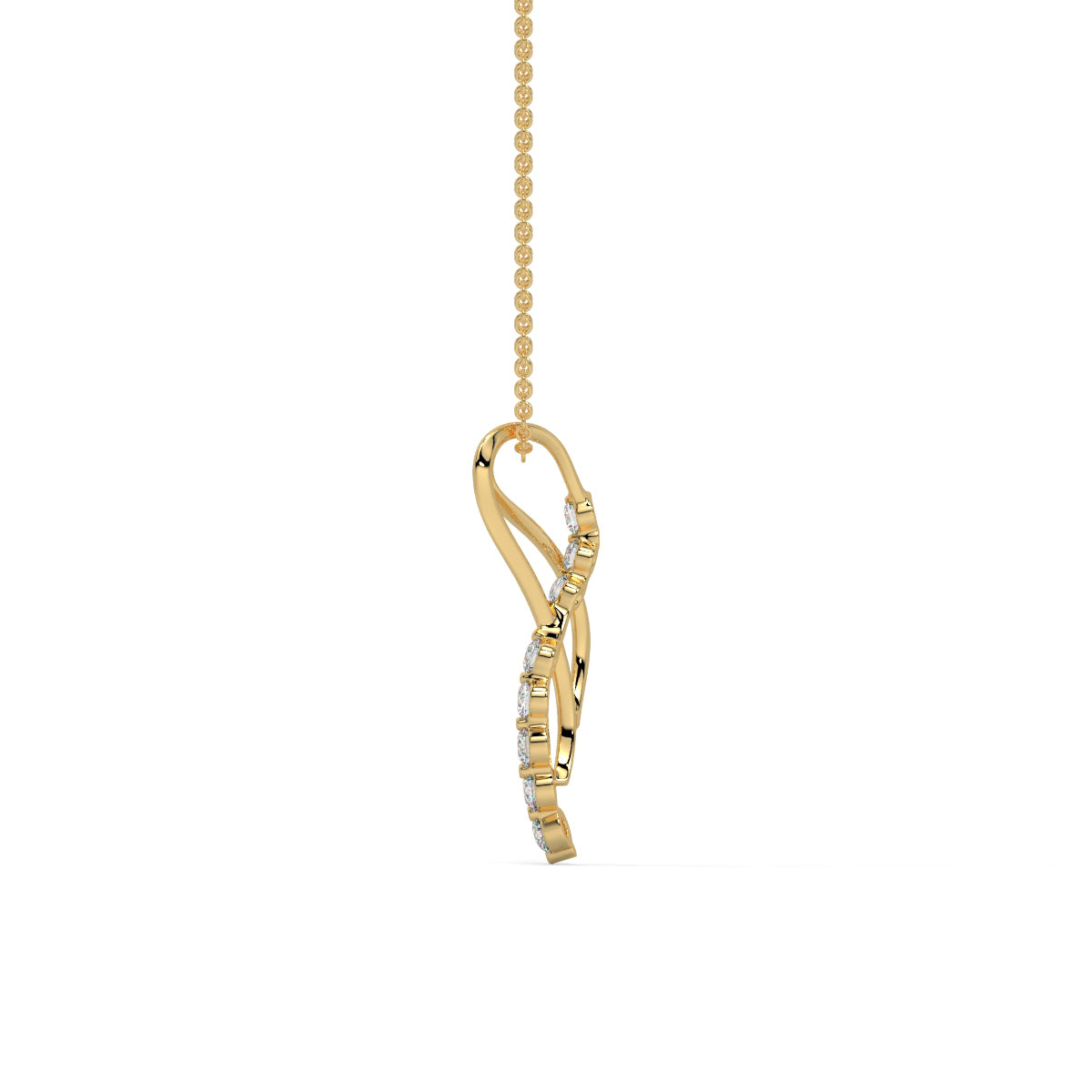 Twisting Diamond Flow Pendant