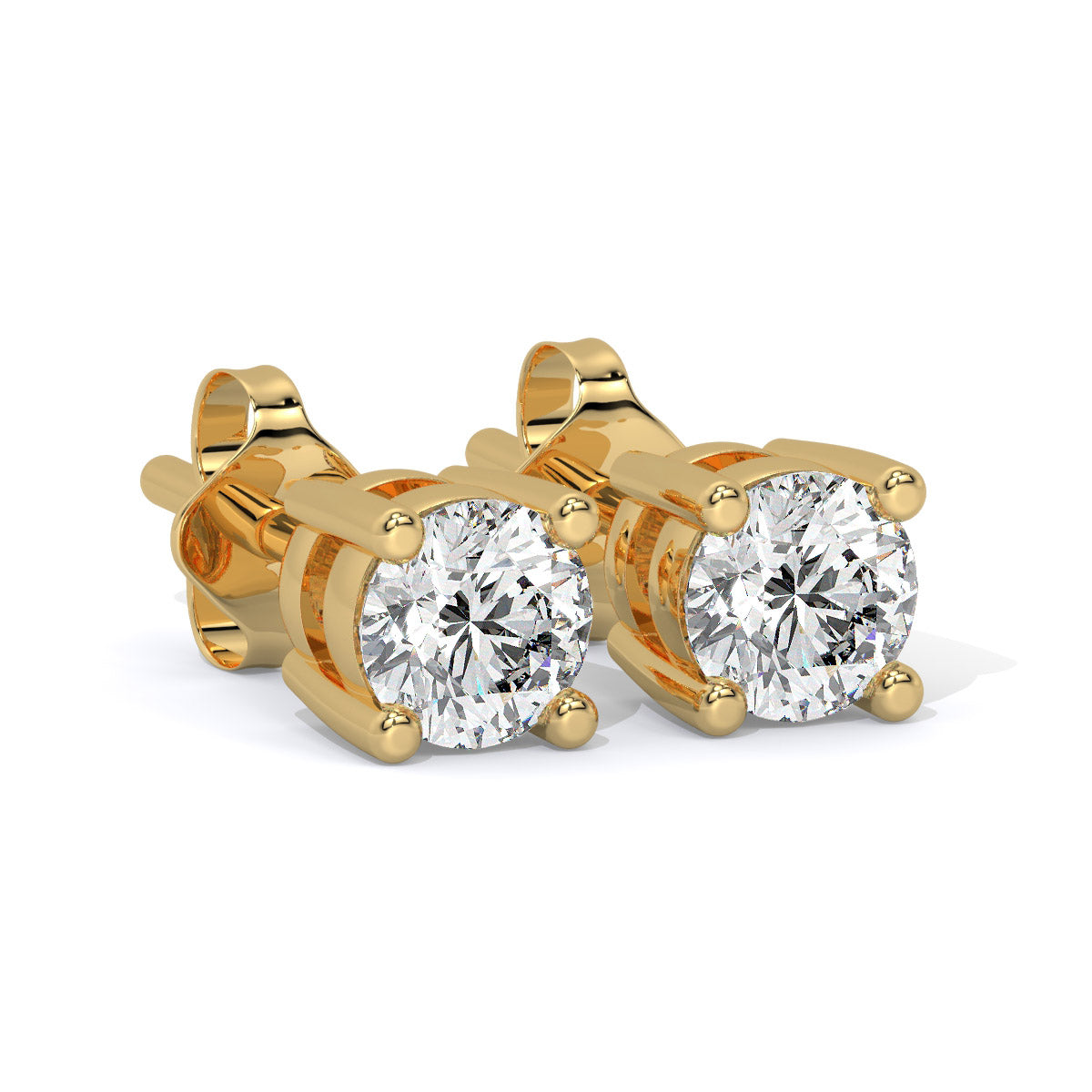 Shining Solitaire Diamond Studs