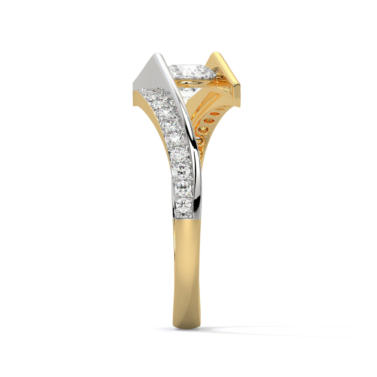 Eternal Embrace – Dual-Tone Diamond Ring
