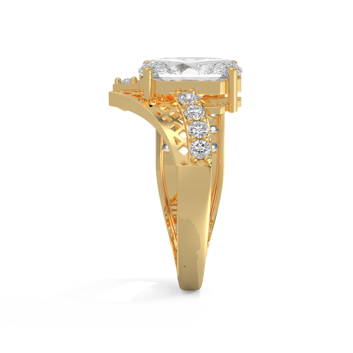 Old Mine Cut Diamond Ring