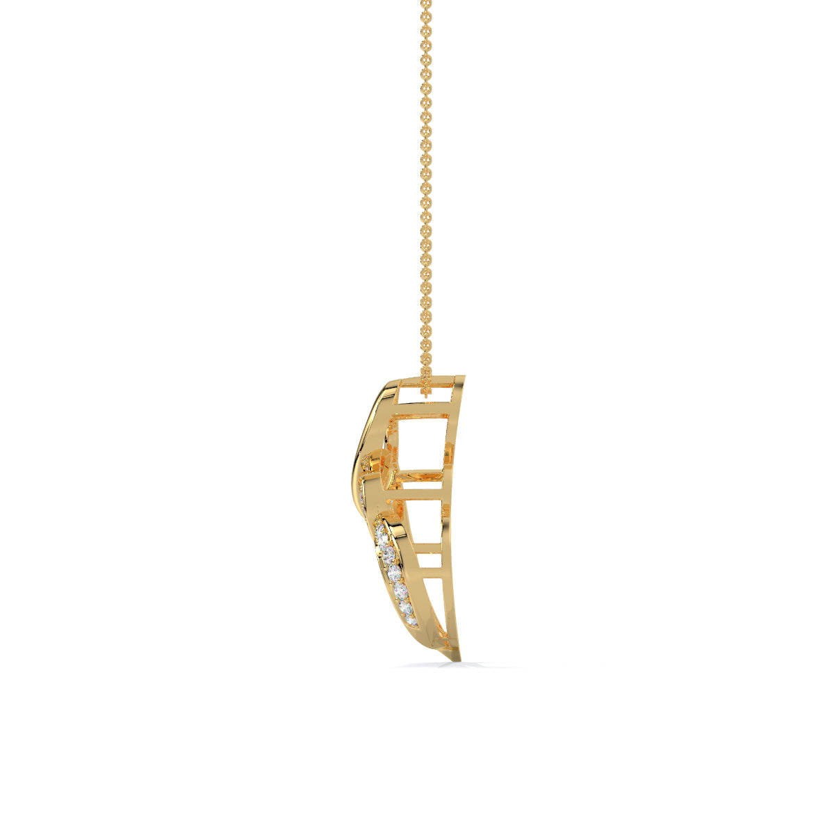 Elegant Heart Diamond Pendant