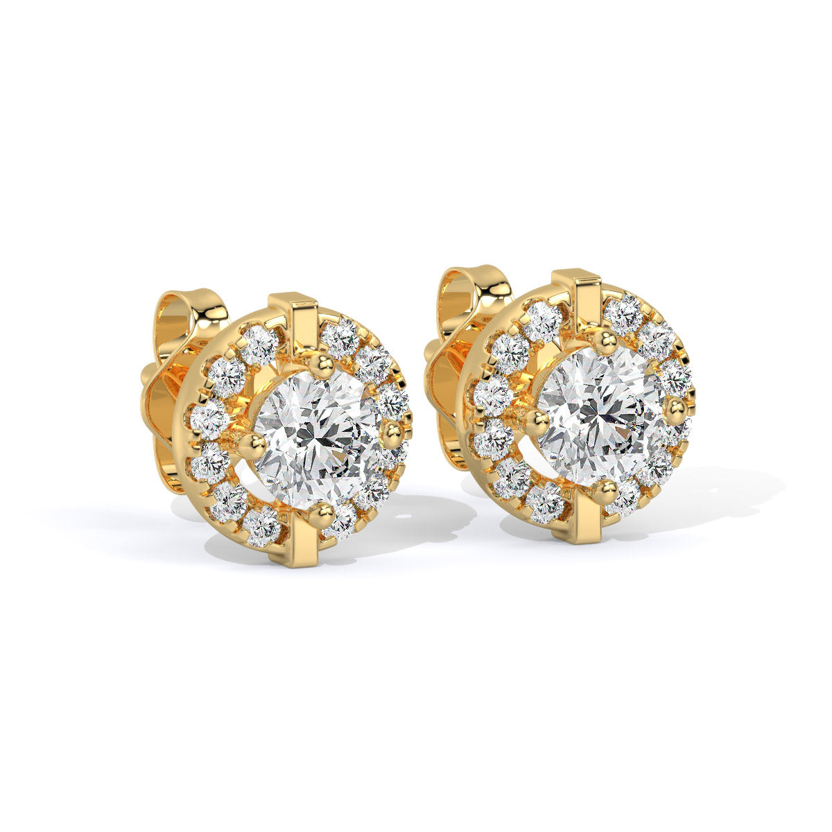 Solara Crown Diamond Circle Studs