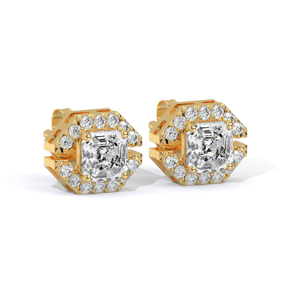 Glintara Edge Diamond Studs