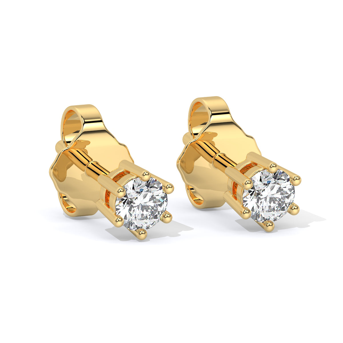 Classic Round-Cut Diamond Studs