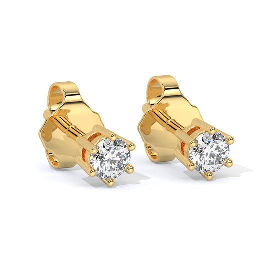 Classic Round-Cut Diamond Studs