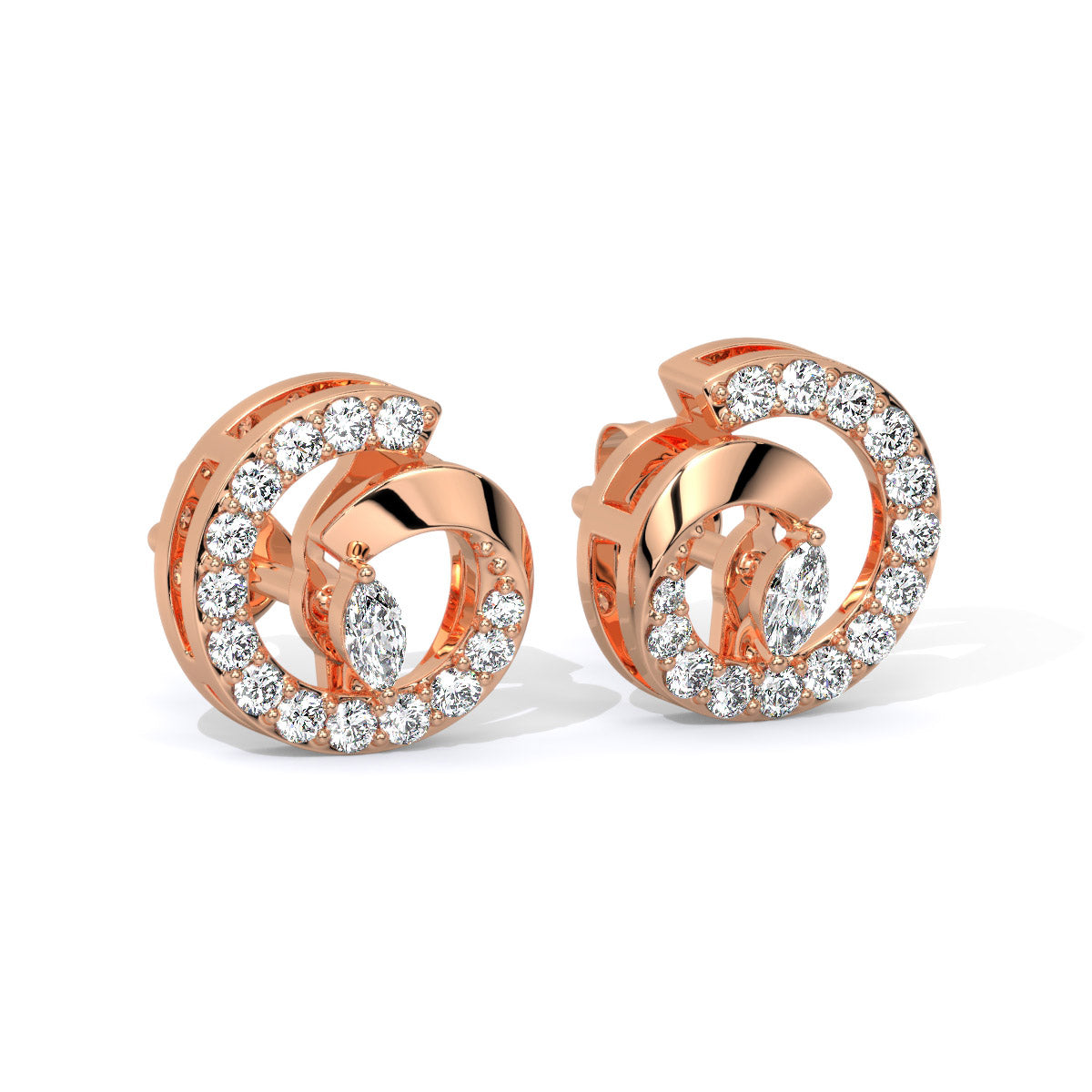 Seraphine Loop Sparkling Diamond Studs