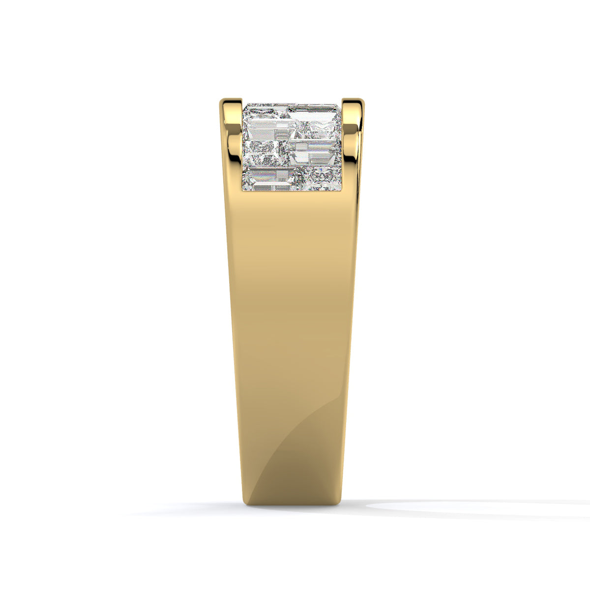 Elegant Diamond Channel-Set Men's Ring