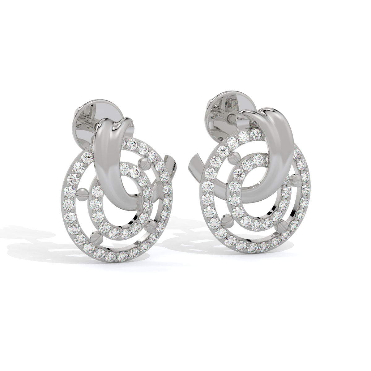 Whirling Grace Diamond Studs