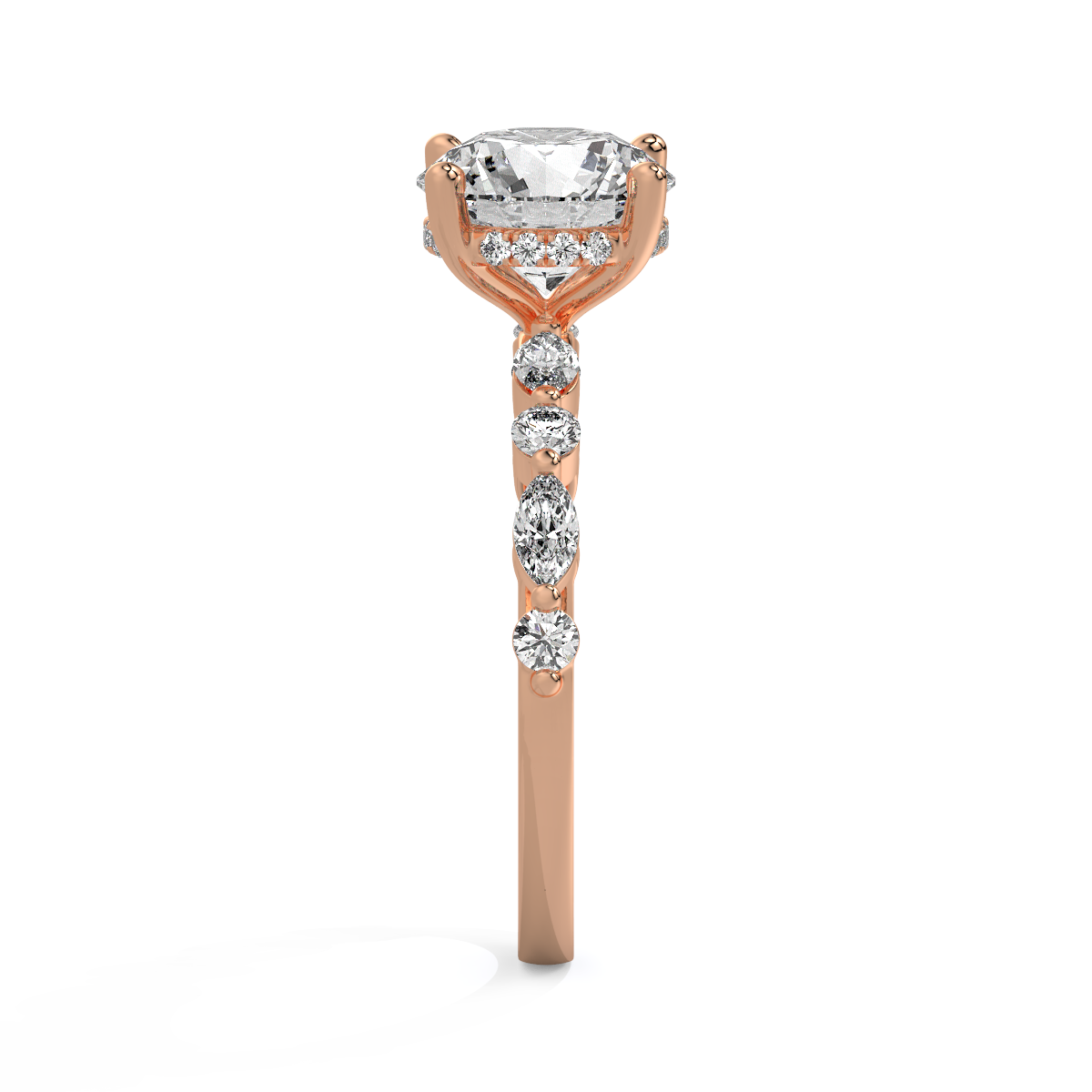 Opaline Bud Diamond Ring