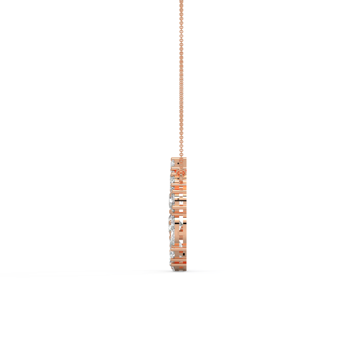 Multi Shape Diamond Circle Pendant