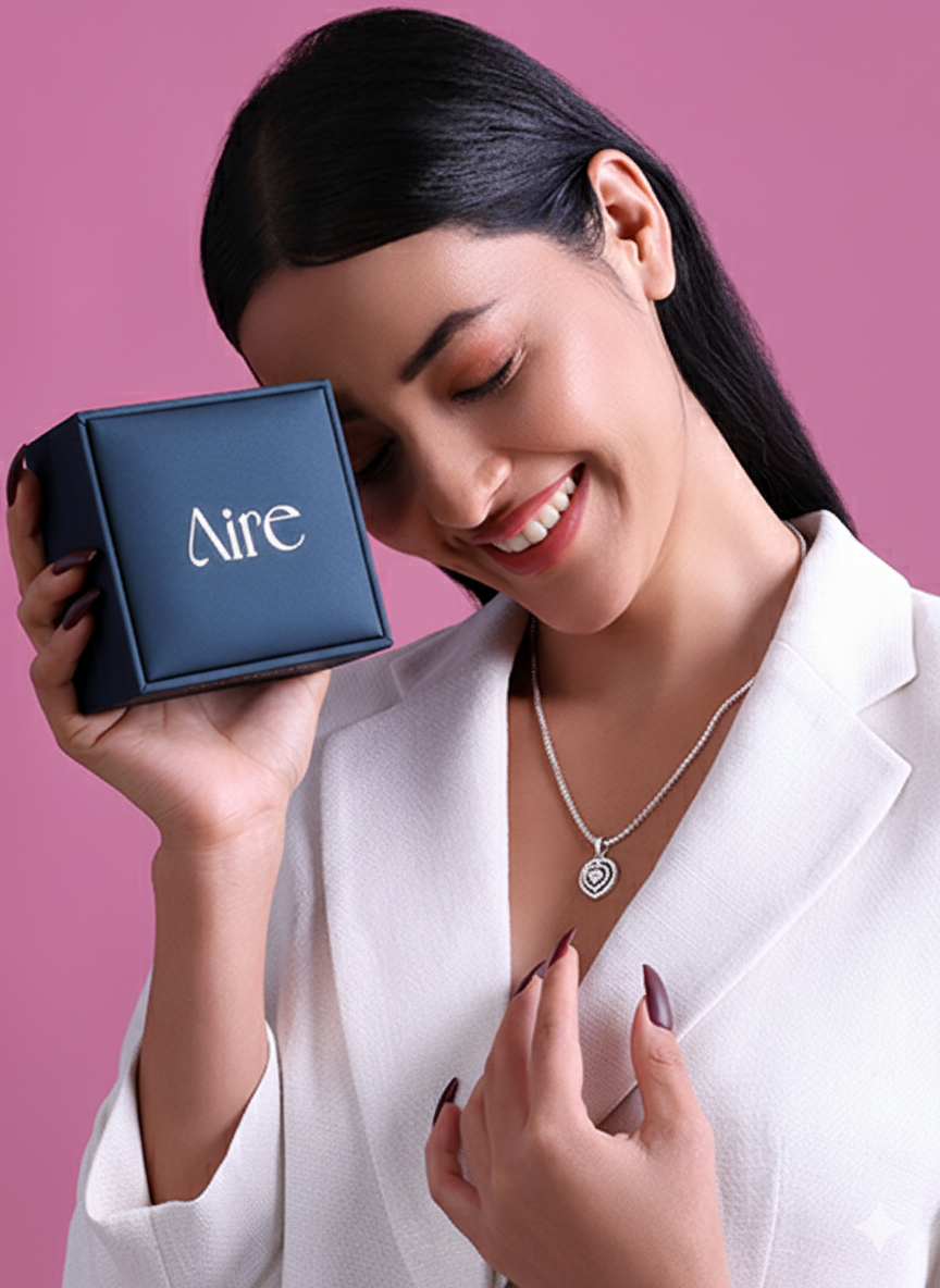 Starlight Diamond Heart Pendant