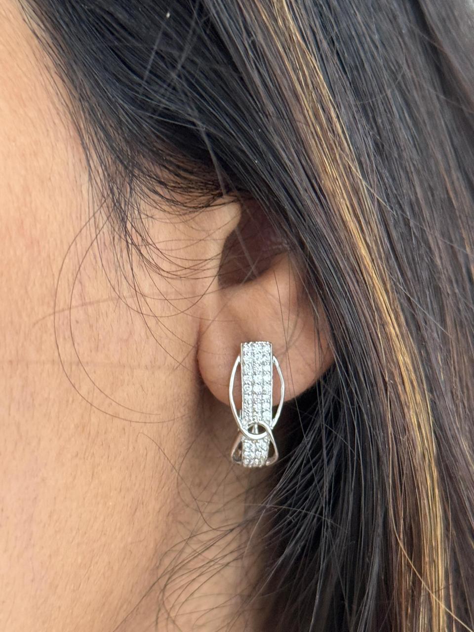 Timeless Twist Diamond Hoops