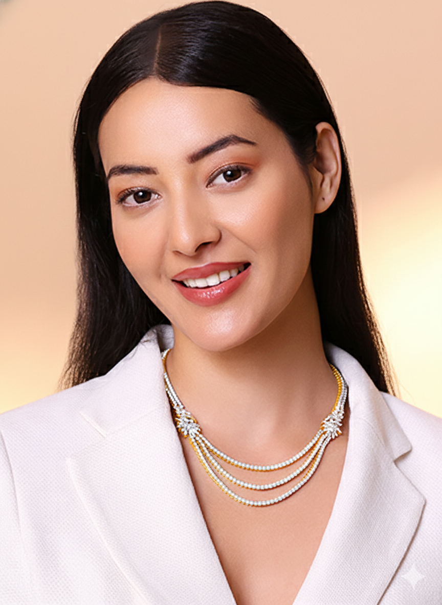 Triluxe Diamond Draped Necklace